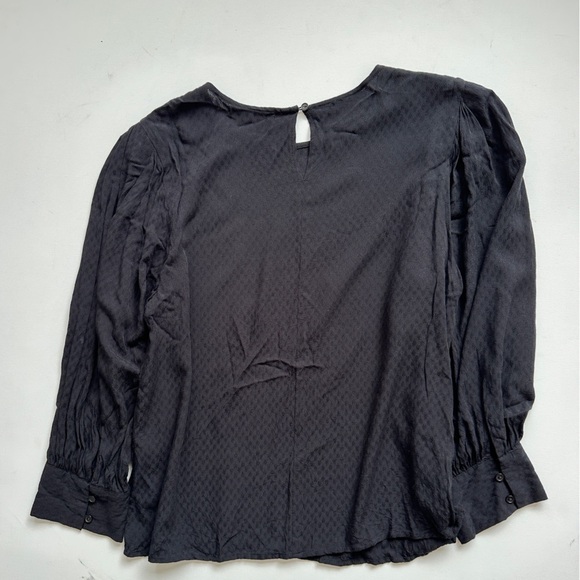 Suzy Shier - Long Sleeve Blouse - Black Pattern - Lightweight - Size: Large - Picture 5 of 9